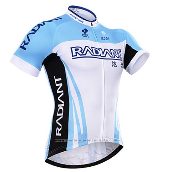 Maillot Cyclisme To The Fore Azur et Blanc Manches Courtes et Cuissard